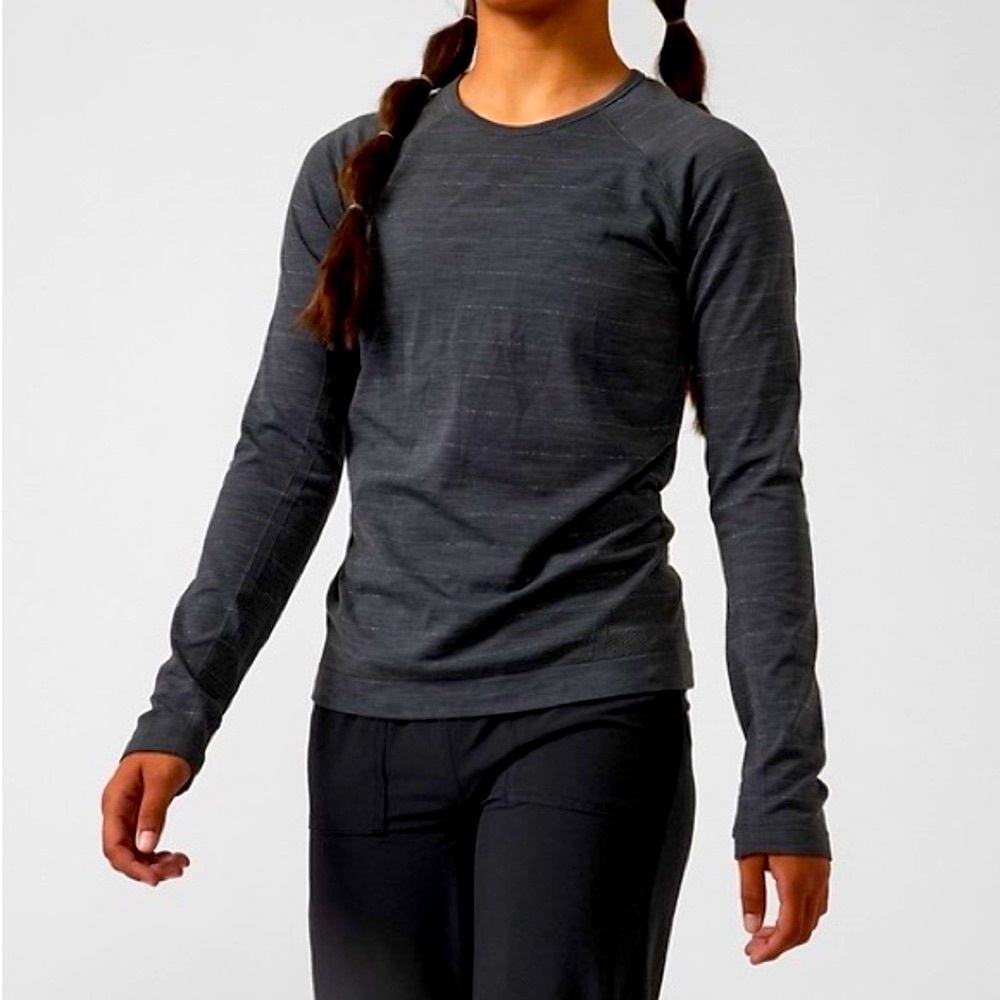 Athleta Girl Power Up shimmer seamless top size 14 youth or xsm women NWOT